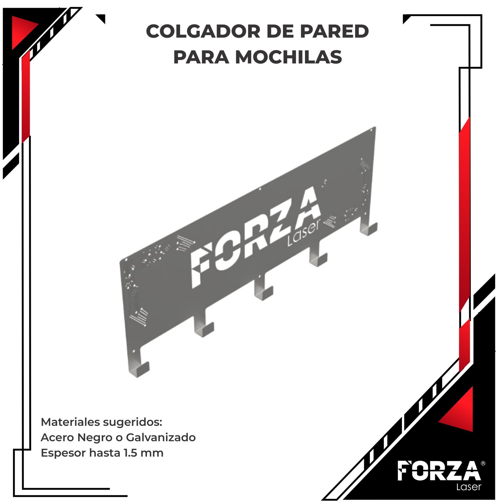 COLGADOR DE PARED PARA MOCHILAS