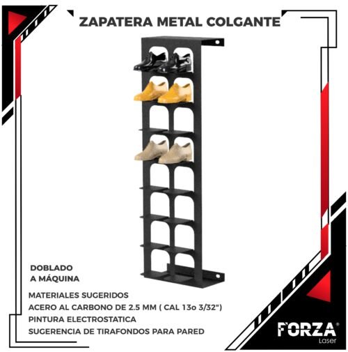 ZAPATERA COLGANTE METÁLICA